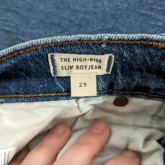 Madewell High-Rise Slim Boy Jean - Picture 3 of 5